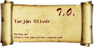 Tarján Olivér névjegykártya