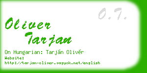 oliver tarjan business card